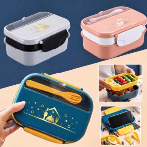 FunBlast Lunch Box for Kids - Lunch Box with Spoon and Fork, Plastic Lunch Box – 1080 ML