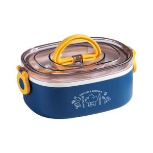 FunBlast Stainless Steel Lunch Box for Kids, Tiffin Box, Bento Lunch Box with Fork, Lunch Box for Office Women & Men - 600 ML