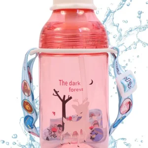 FunBlast Tritan 400 ML Water Bottles for kid, Cute Animal Design Water Bottle with Sipper