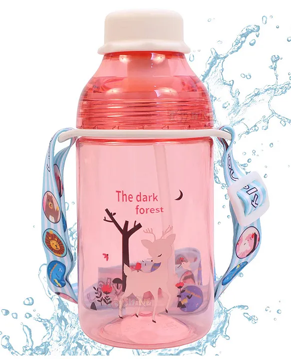 FunBlast Tritan 400 ML Water Bottles for kid, Cute Animal Design Water Bottle with Sipper