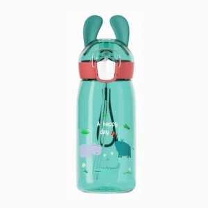 Cute Design Water Bottle with Sipper 550 ml Kids Cartoon Water Bottle for Kids - 550 ML