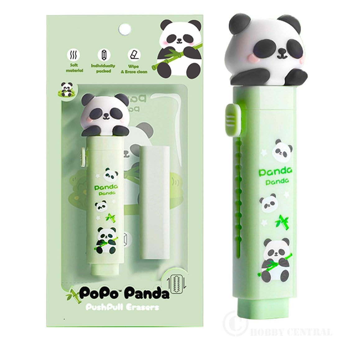 Retractable Rubber Stick Eraser – Cute Panda Design (Pack of 1)