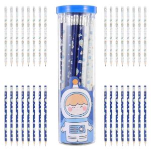 Cute Kids Space Theme Pencils with Eraser - 30pcs
