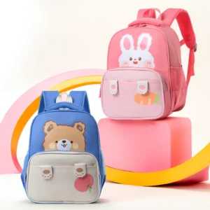 Kidss Bunny Plush School Backpack – Cute Soft Toy Bag for Kids (3–6 Years)