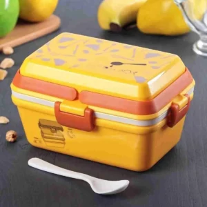 Compact Double Layer Lunch Box Set 900ml + 400ml (Compact Food Storage Container)