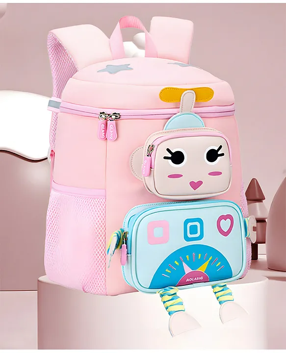 Kids new pink colors School and College Bag for Student, Multipurpose Bagpack