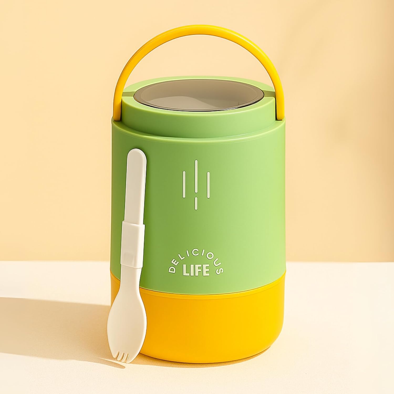 Insulated Stainless Steel Lunch Box with SpoAon , Portable Tiffin for Office, School : 900 ML