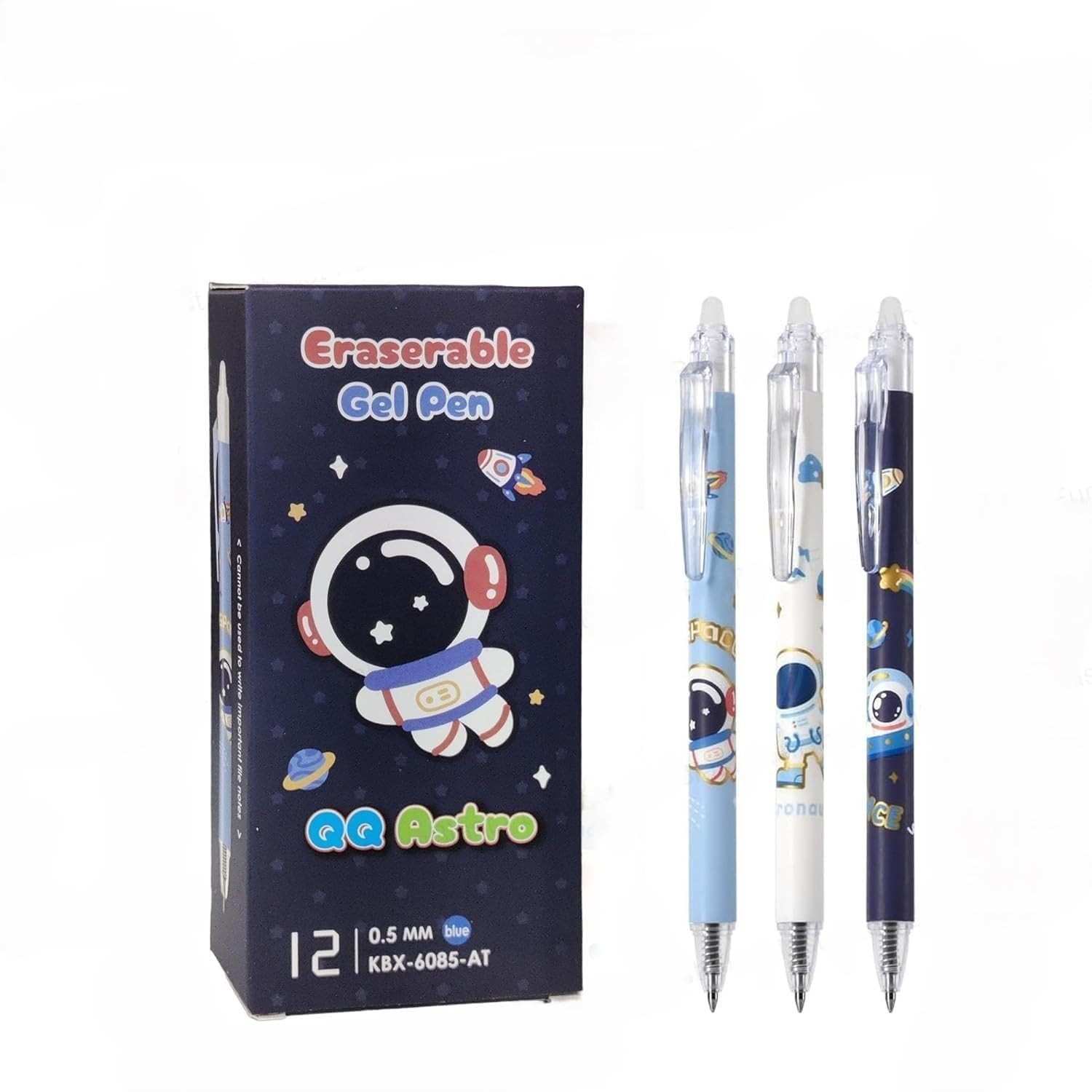 Erasable Gel Pens – Pack of 12 Pcs Space Theme Smooth Writing Gel Pen