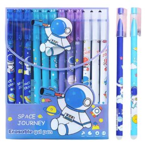 Space Journery Erasable Gel Pen Set for Kids – (Pack of 4) Cute Furry Friends Pen Set