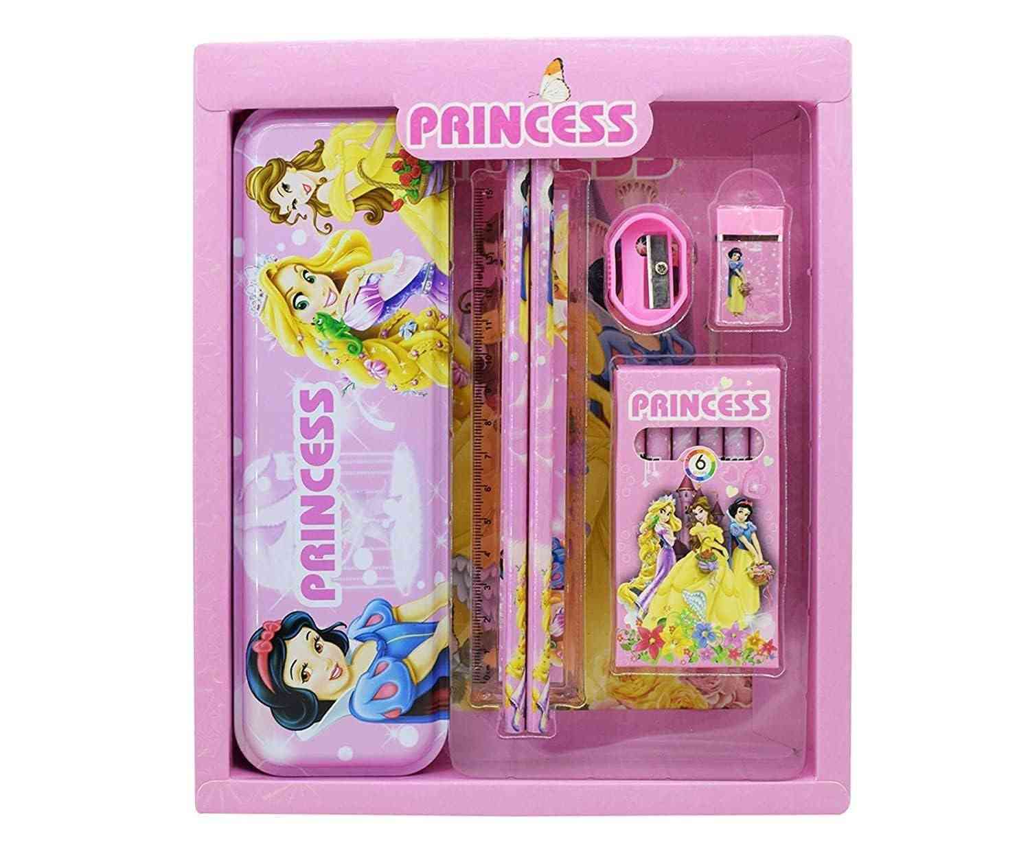 Kids Gift Items Cartoon Stationery Kit (Princes-Stationery Set of 7)