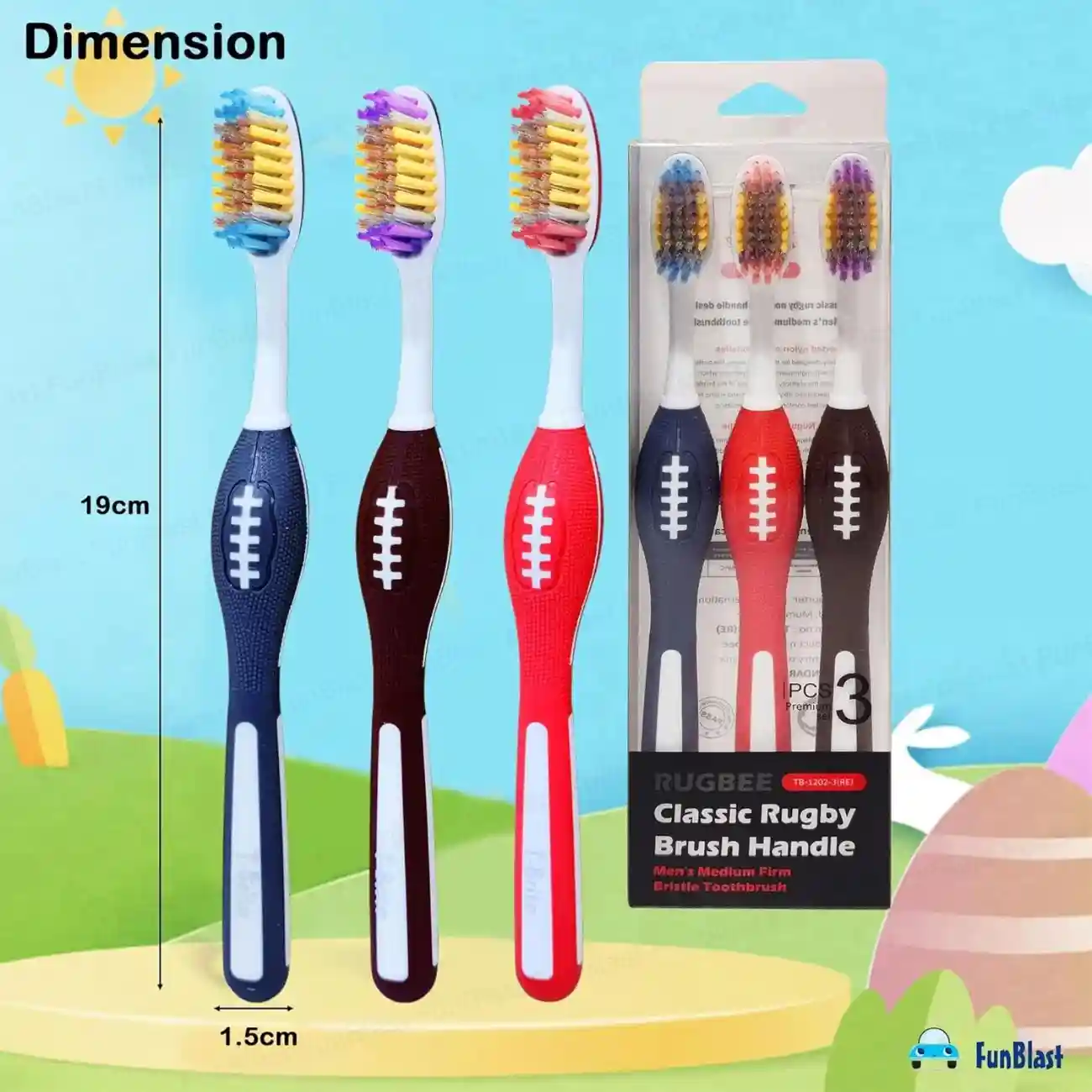 Tooth Brush Set – Toothbrush for Adults, Medium Bristles for Sensitive Teeth Medium Toothbrush (Pack of 3)