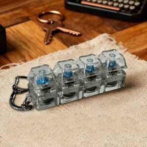 Exactor Mechanical Keyboard Switch Clicky Switch Fidget Keychain for Stress Relief