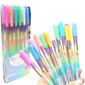 MONKEYTAIL Rainbow Ink Gel Pens โ 6 Color-Changing Gradient Pens (0.8 mm)