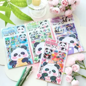 Puffy Panda Decorative Cartoon Stickers for Kids