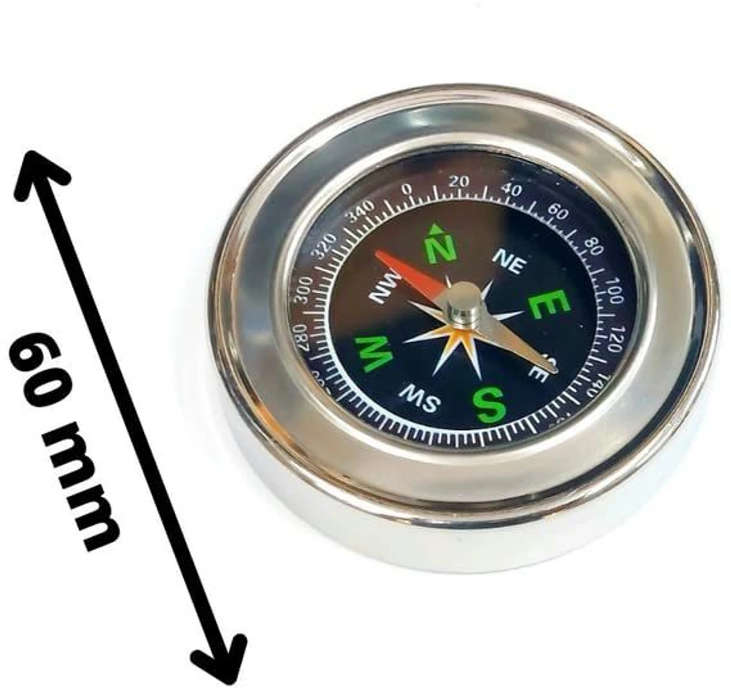 Stainless Steel Directional Magnetic Compass Precision Navigation for Outdoor Adventures (Pack of 1) - Image 3