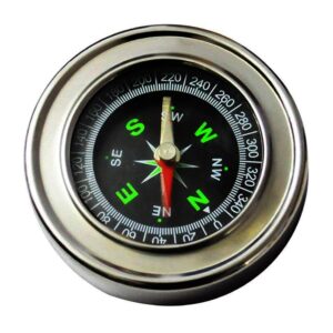 Stainless Steel Directional Magnetic Compass Precision Navigation for Outdoor Adventures (Pack of 1)