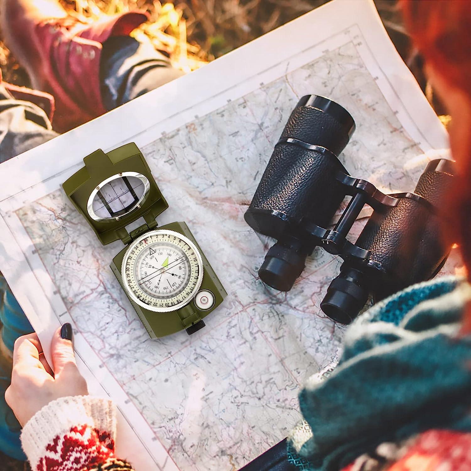 Army Green Waterproof Compass for Camping Hiking & Corporate Gift Hampers - (8 x 6.5 x 3 cm) - Image 5