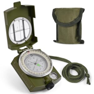 Army Green Waterproof Compass for Camping Hiking & Corporate Gift Hampers - (8 x 6.5 x 3 cm)