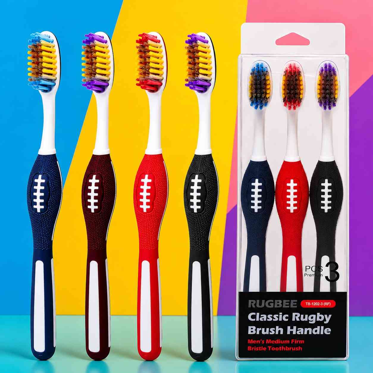 Tooth Brush Set – Toothbrush for Adults, Medium Bristles for Sensitive Teeth Medium Toothbrush (Pack of 3)